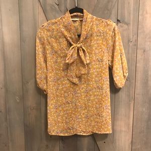 MODCLOTH Tie Neck Blouse